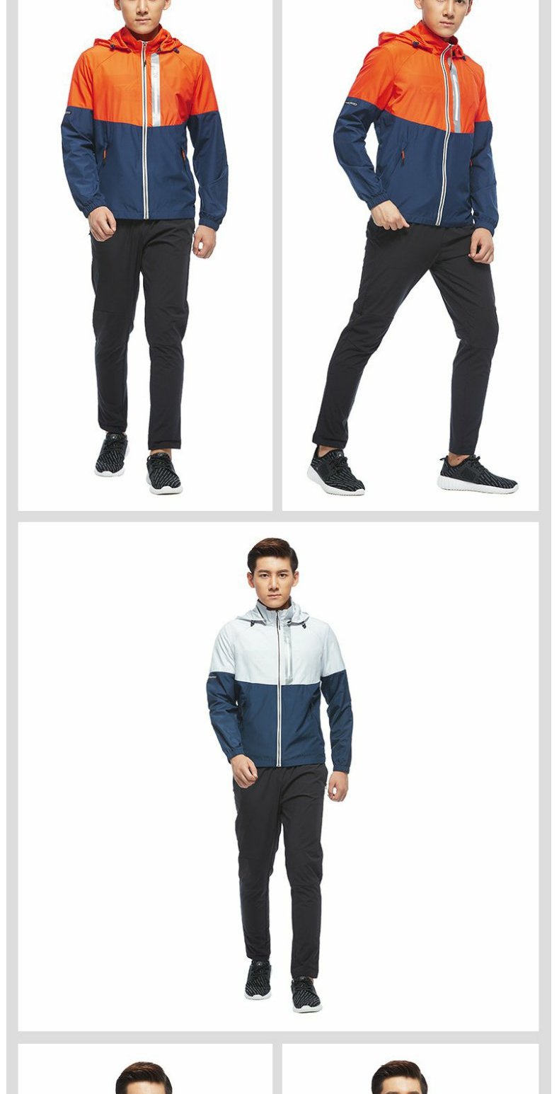 Áo khoác gió nam Xtep 2018 Thu Đông Thời trang mới Casual Mũ trùm đầu Màu tương phản Màu chống gió Xu hướng áo khoác thể thao Hàng đầu - Áo gió thể thao áo măng to gió nam