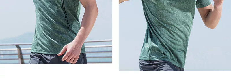 Áo thun thể thao nam Xtep hè 2019 áo thun ngắn tay chạy thể dục co giãn áo thoáng khí thoải mái - Áo phông thể thao