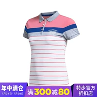 Xtep của Phụ Nữ Thể Thao T-Shirt Mùa Hè POLO Áo Thoải Mái Mềm Trọng Lượng Nhẹ Chạy Ngắn Tay Áo Đơn Giản Cổ Áo Trẻ Em Tops áo polo dài tay