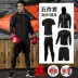 Quần áo thể dục nam phù hợp với quần áo thể thao khô năm mảnh phù hợp với quần chạy bộ bóng rổ quần áo tập thể dục - Quần áo tập thể hình