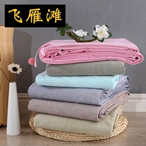Bed full cotton old coarse cloth four-piece simple modern new Chinese style winter wedding quilt cover wedding bed sheets 4