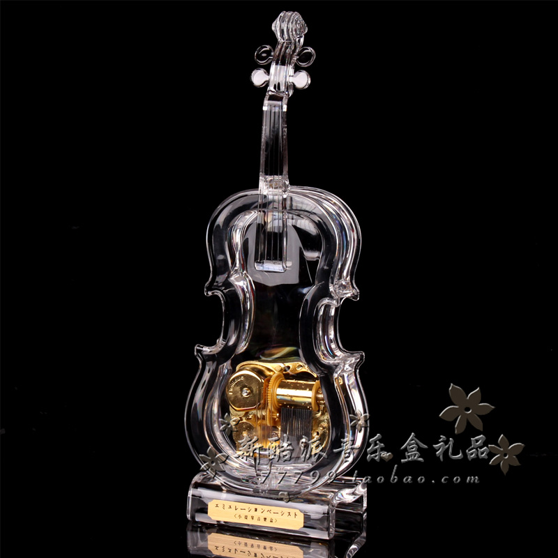 Music box 8 sound box glowing acrylic crystal texture 18 - pitch violin birthday present