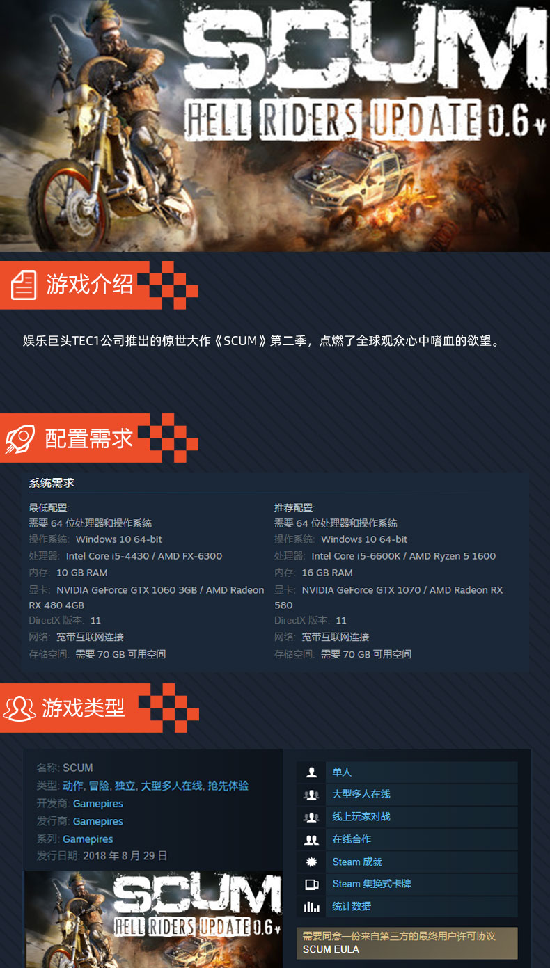 steam SCUM 人渣steam 人渣scum人渣生存联机人渣key 人渣激活码 正版激活码scum 国区/全球激活码cdkey