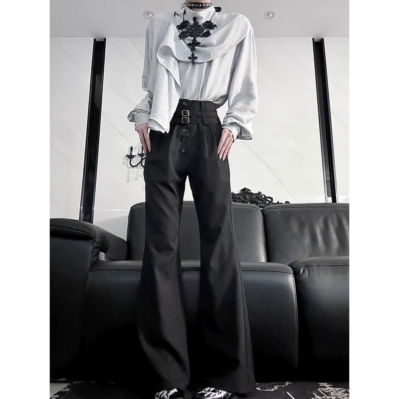 Aont Original Design Niche High-End High-Waisted Flared Pants Spring and Summer New Unisex Style Riding Pants Dress Pants for Women Aont Original Design Niche High-End High-Waisted Flared Pants Spring and Summer New Unisex Style Riding Pants Dress Pants for Women