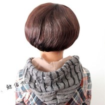 Wig female short hair handsome mushroom head darlang hairstyle Luo Zhixiang Port 囧 high temperature silk bangs female wig