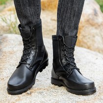 Ultra-light combat boots mens spring and summer breathable training boots high-top womens security shoes outdoor boots shock-absorbing waterproof workwear shoes