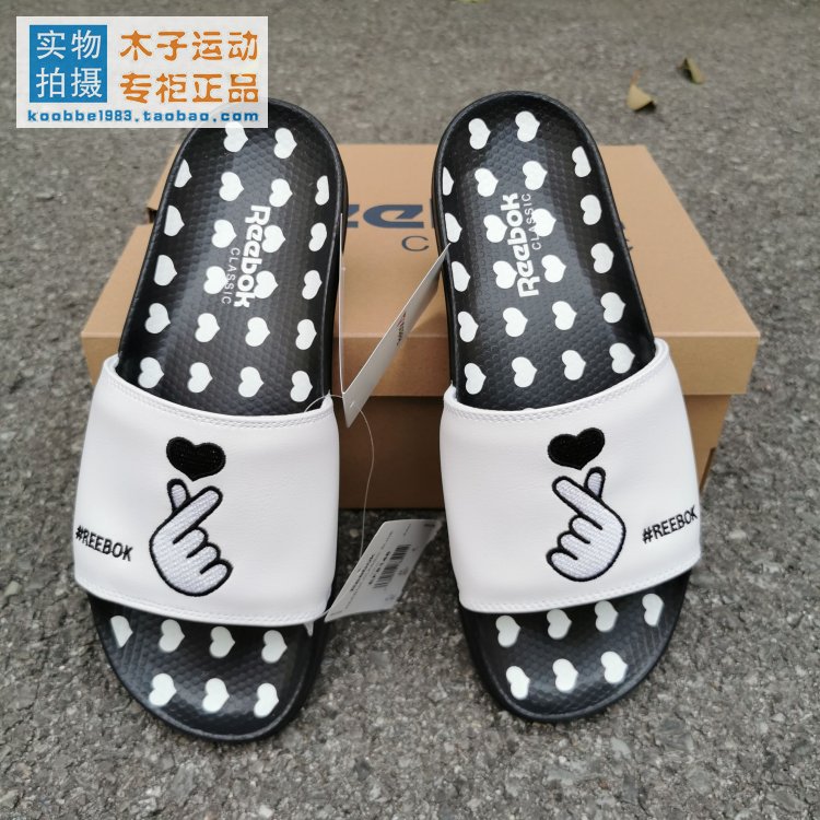 Muzi Sports REEBOK Các cặp vợ chồng Reebok Yêu thể thao Dép thoải mái EF8146 EF8147 - Dép thể thao dép hot