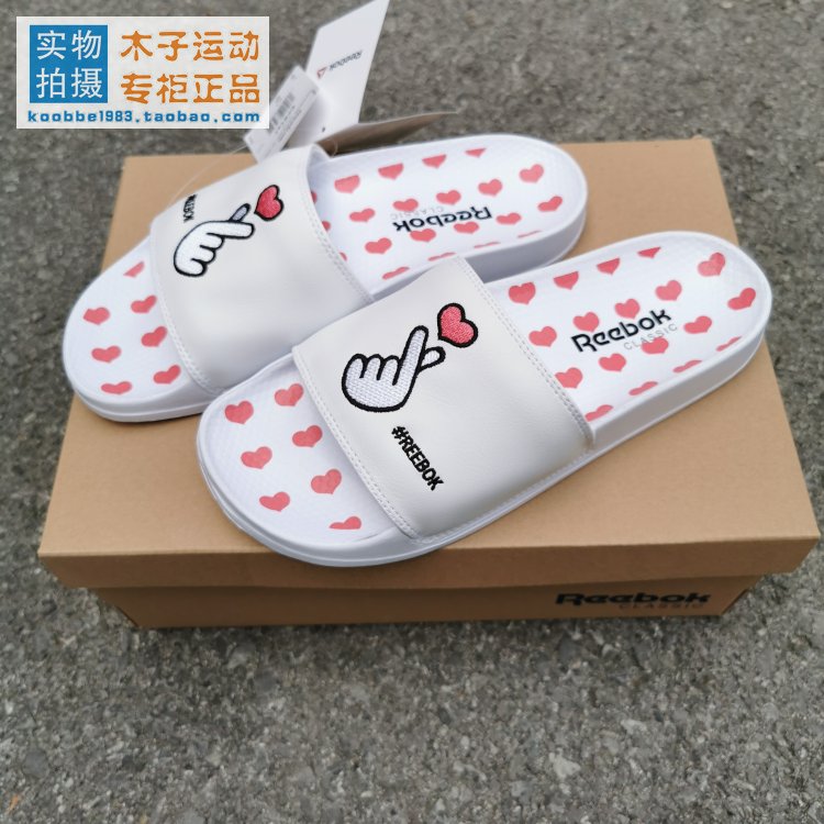 Muzi Sports REEBOK Các cặp vợ chồng Reebok Yêu thể thao Dép thoải mái EF8146 EF8147 - Dép thể thao dép hot