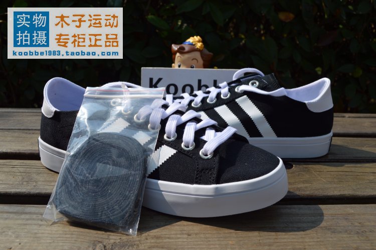 Adidas / Cỏ ba lá CourtVantage giày vải trắng đen S79302 / S78765 / 78764 - Dép / giày thường sneaker nam