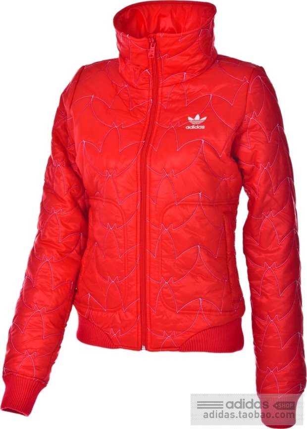 Muzi Sports adidas / clover áo khoác nữ áo khoác cotton màu đen đỏ P00721 ​​P00722 - Quần áo độn bông thể thao áo phao lông vũ nữ dáng ngắn