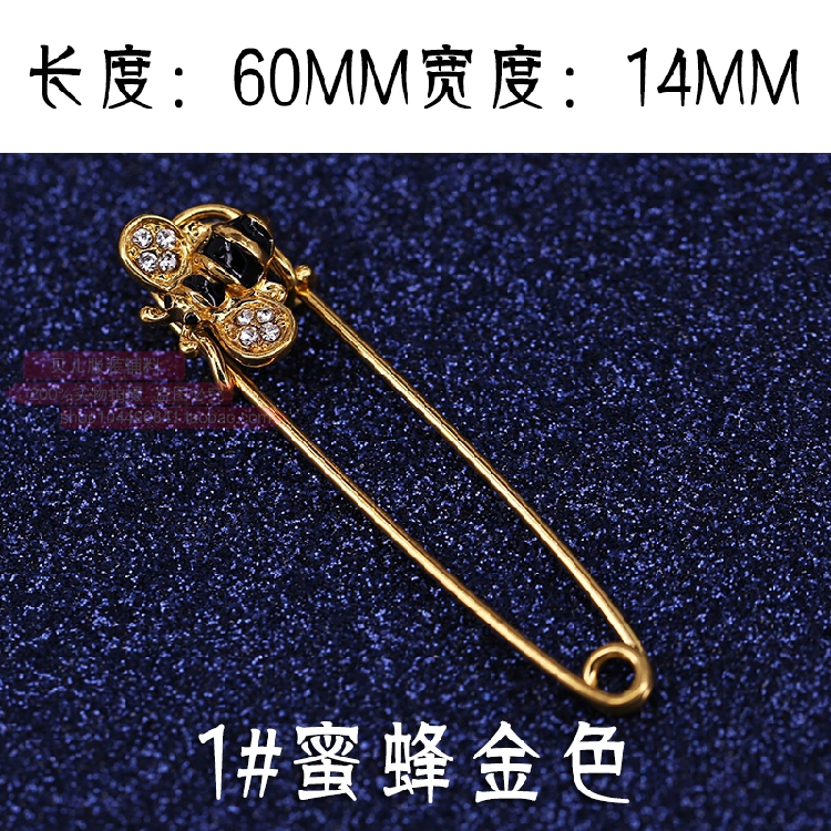 Khăn quàng cổ Nhật Bản và Hàn Quốc Pin thời trang Hoa Trâm chấm bi Trâm Màu rhinestone Trang trí cổ áo 65mm - Trâm cài