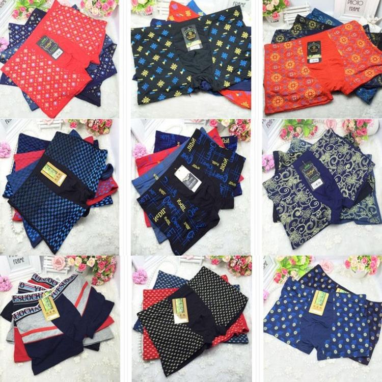 Mất giải phóng mặt bằng Xử lý đồ lót nam Quần lót cotton nam Tóm tắt quần giữa eo năm mới Quần bán buôn quần lót nam cotton