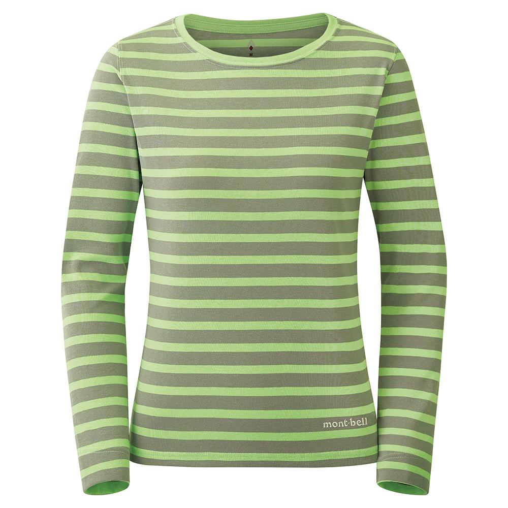 Japan direct mail MONTBELL T-shirt quick dry walking StripedLongSleeveT female 1104819