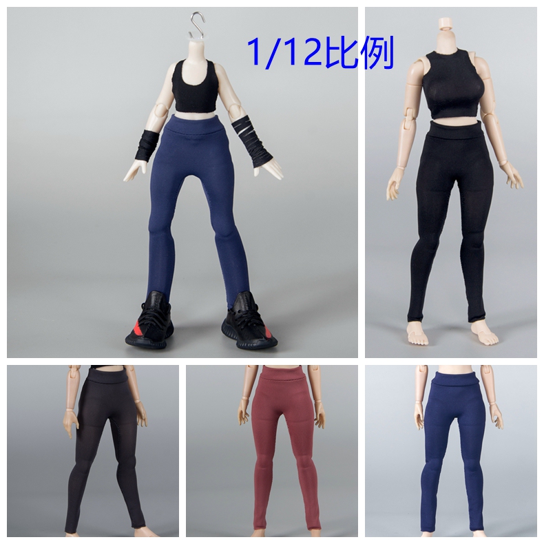 Chili 1/12 Female Soldier Figure Romankey Yoga Pants Leggings Tight Elastic A-Si 3 Escape Body Applicable