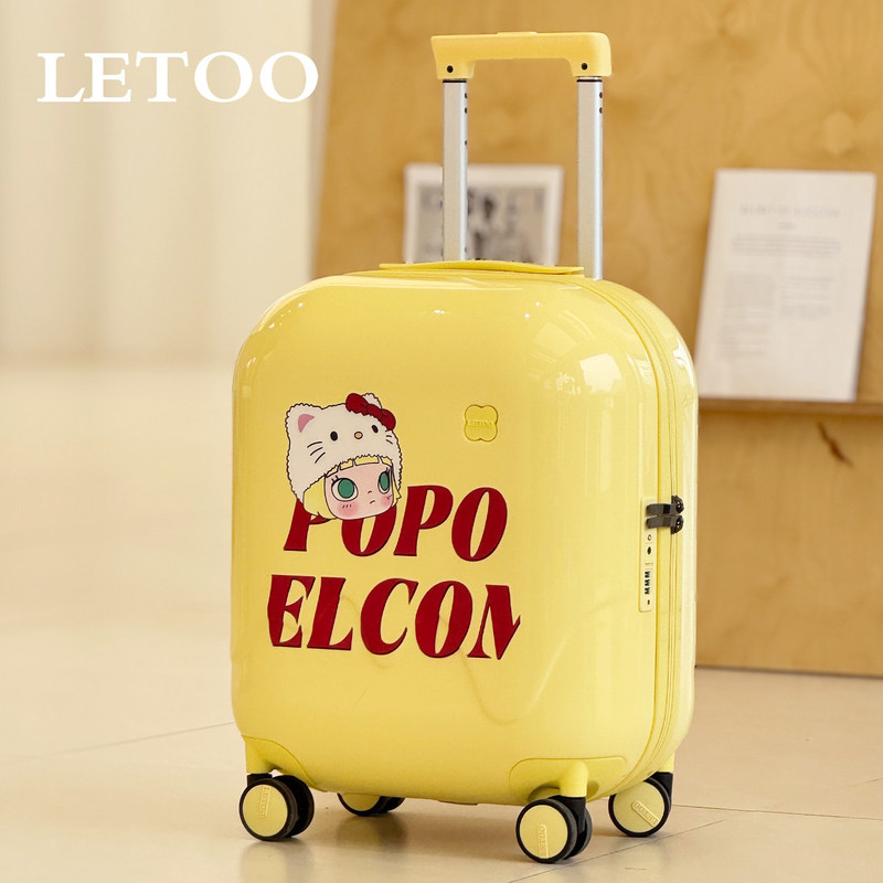 Letoo Bubble Suitcase Carry-On Trolley Case Cute Lightweight Personalized Small 20 Password Student Travel Case