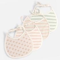 Baby saliva bib double layer waterproof cotton soft organic color cotton cute newborn baby spit milk anti-overflow bib