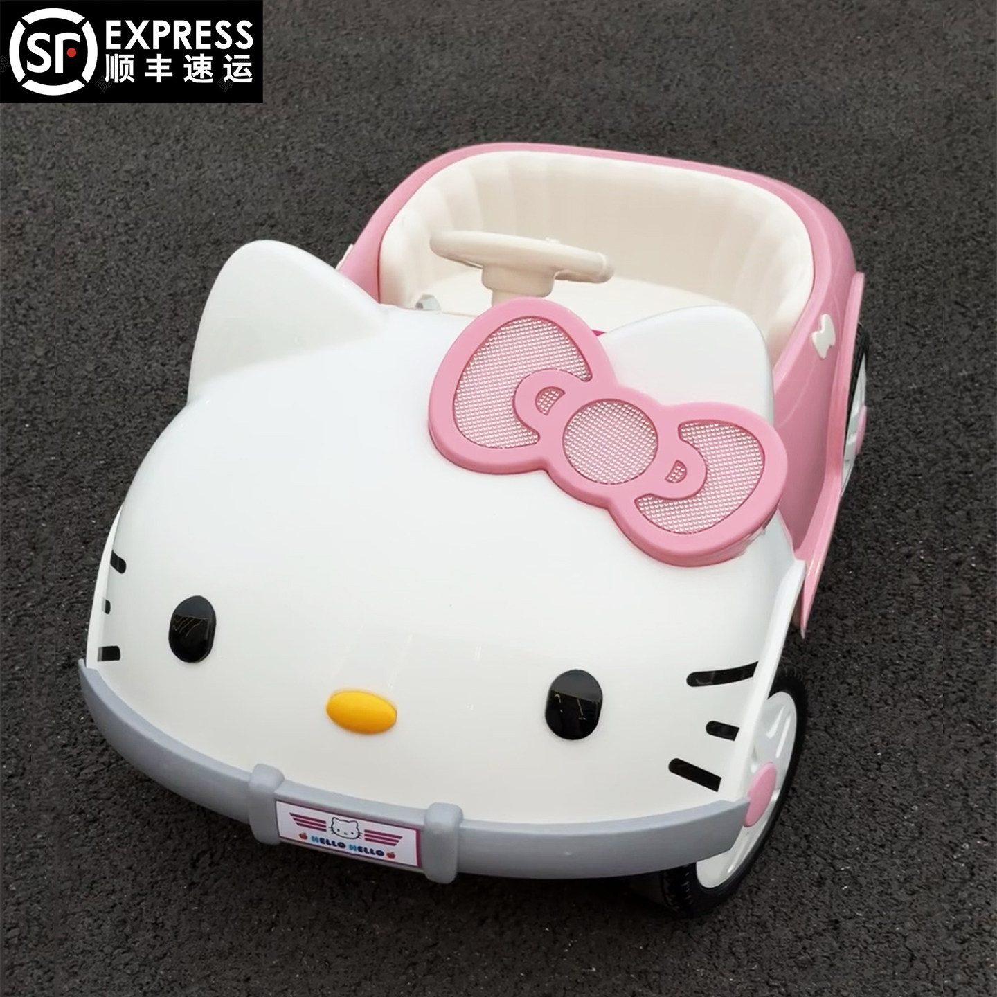 детский электромобиль hellokitty cat, способный садиться на людей, детский четырехколесный автомобиль, игрушечный автомобиль с дистанционным управлением для девочек, детский автомобиль