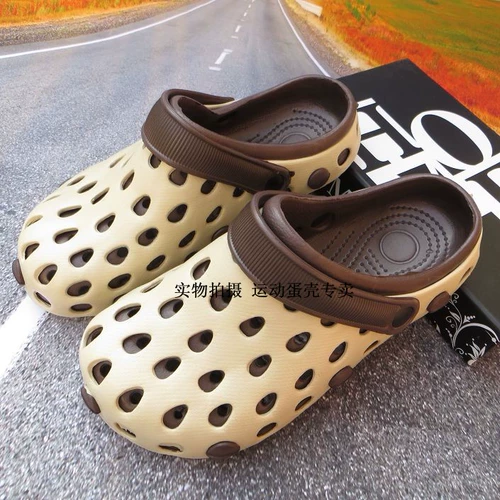 Летние тапочки в стиле Crocs, нескользящая пляжная обувь на скрытом каблуке, босоножки на плоской подошве, мюли для плавания, крупный округлый носок, мягкая подошва