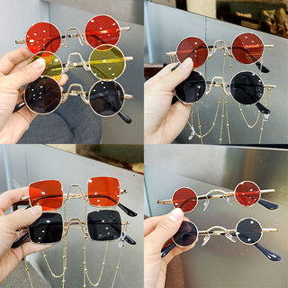 Boys and girls retro sunglasses catwalk performance sunglasses