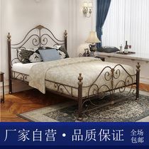 Xinlihao iron bed European Princess retro bed iron frame bed single double classic thick reinforcement custom