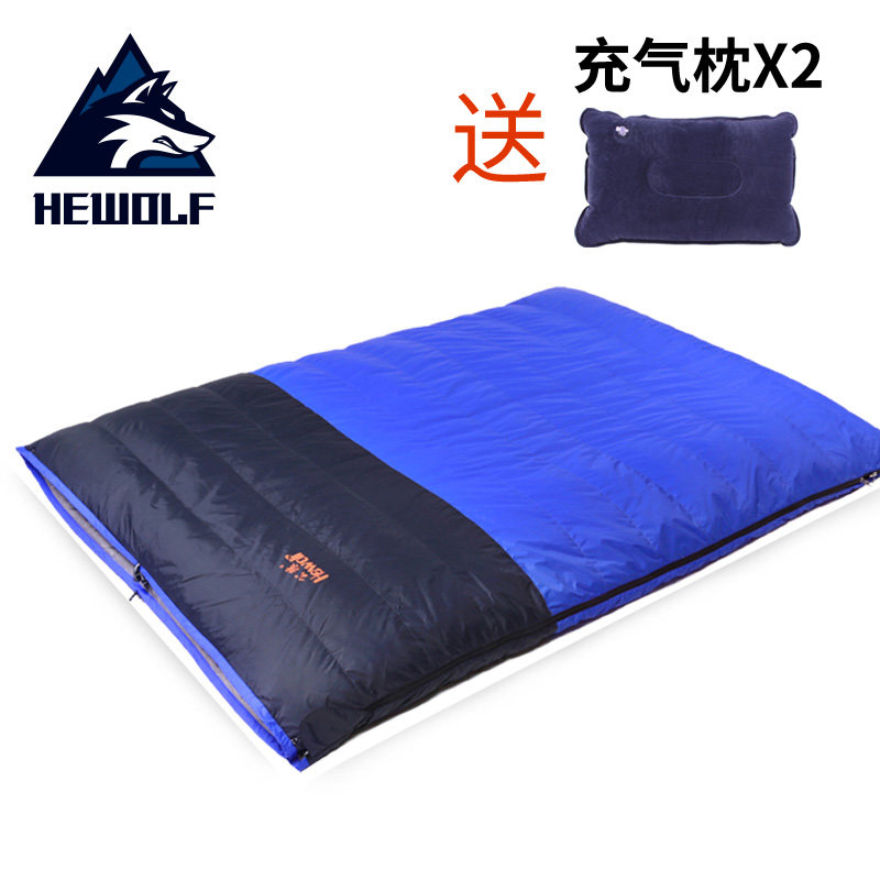 Outdoor Thickening Down down sleeping bag Adult Indoor Visceral Travel Sleeping Bag Autumn Winter Portable Double Camping Sleeping Bag