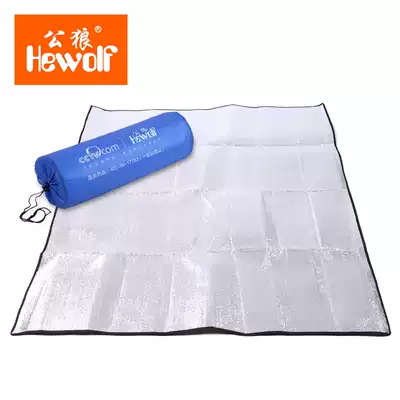 Male wolf tent moisture-proof mat aluminum film thickened and widened waterproof oversized outdoor picnic cloth camping cushion 2*1 5
