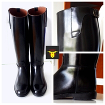 MANNEW bull high-gloss cowhide American Dana style riding boots(equestrian mounted police)
