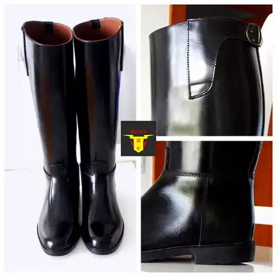 MANNEW bull high-gloss cowhide American Dana riding boots (Equestrian Mounted Police)