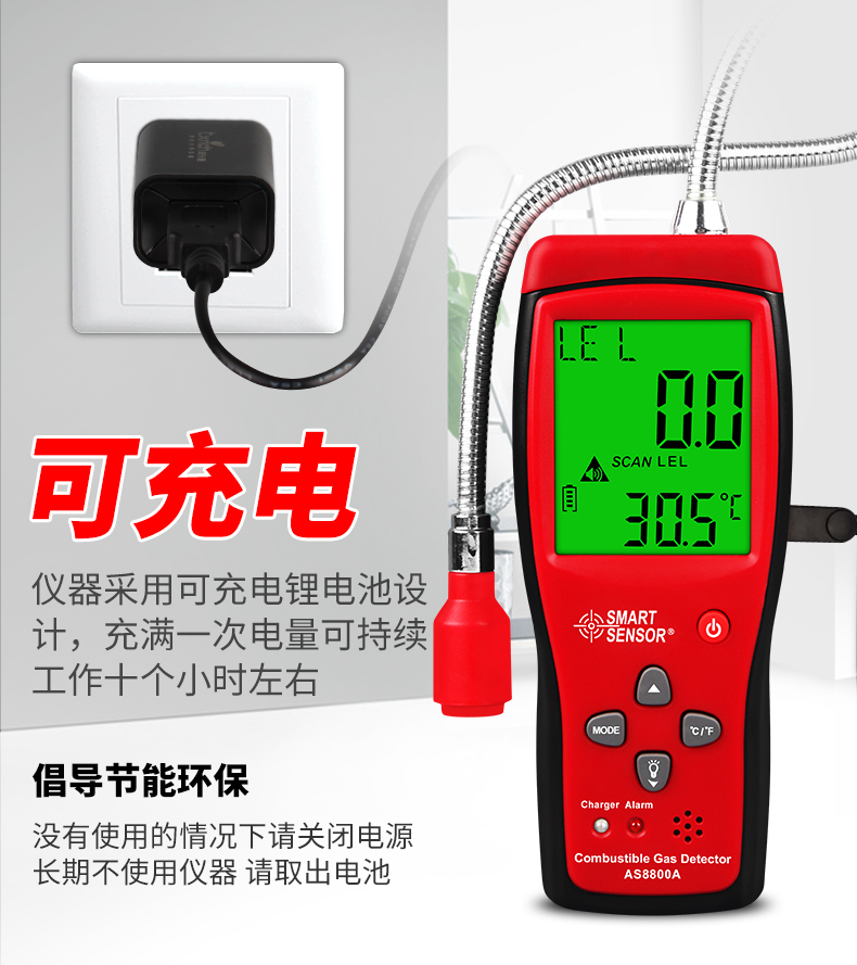 Himma AS8800A high sensitive combustible gas detector number of flammable gas gas liquefied gas alarm