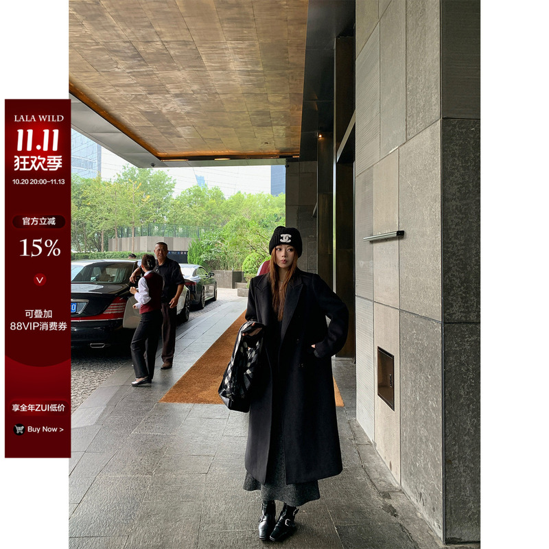 Wildly Spicy Heartbeat Coat: Loose-Fitting, Versatile, Long Single-Sided Woolen Coat for Slightly Chubby Women in Winter, Plus Size Coat Wildly Spicy Heartbeat Coat: Loose-Fitting, Versatile, Long Single-Sided Woolen Coat for Slightly Chubby Women in Winter, Plus Size Coat