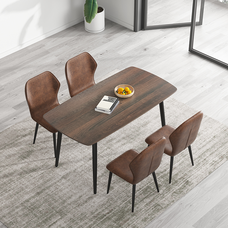 Modern minimalist rectangular large dining table nostalgic retro style dining room One table Four chairs Six chairs for home dining table chairs