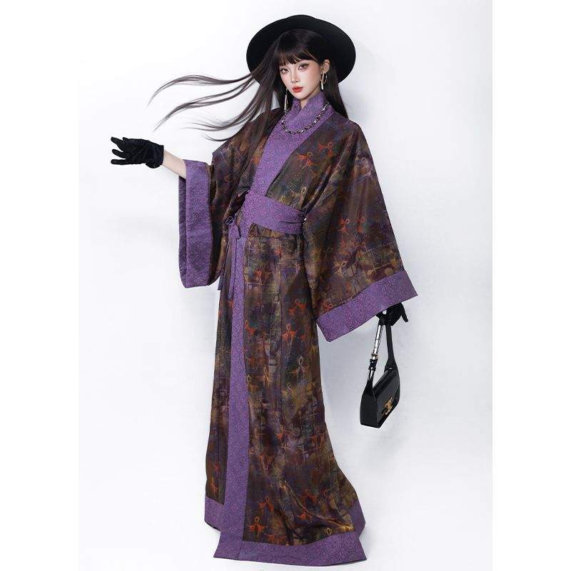 Shan Jingyan【Chaoge】Reconstructed Warring States Robe N10 Straight Hem Hanfu 2026 Summer Thin Style Daily Commuting Long Dress Shan Jingyan【Chaoge】Reconstructed Warring States Robe N10 Straight Hem Hanfu 2026 Summer Thin Style Daily Commuting Long Dress