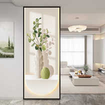 Simple art glass living room partition screen entry door blocking kitchen entrance bathroom light luxury frosted customization