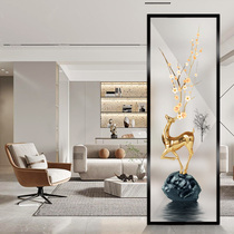 Light luxury glass entrance to the living room dining room screen partition bedroom door cover bathroom background wall simple