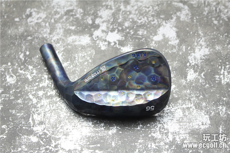 MTG ITOBORI NC WEDGE #加了手工星星刻印 #七彩上色 #客户英文名字定制 #高尔夫挖起杆杆头 #复古蓝铜