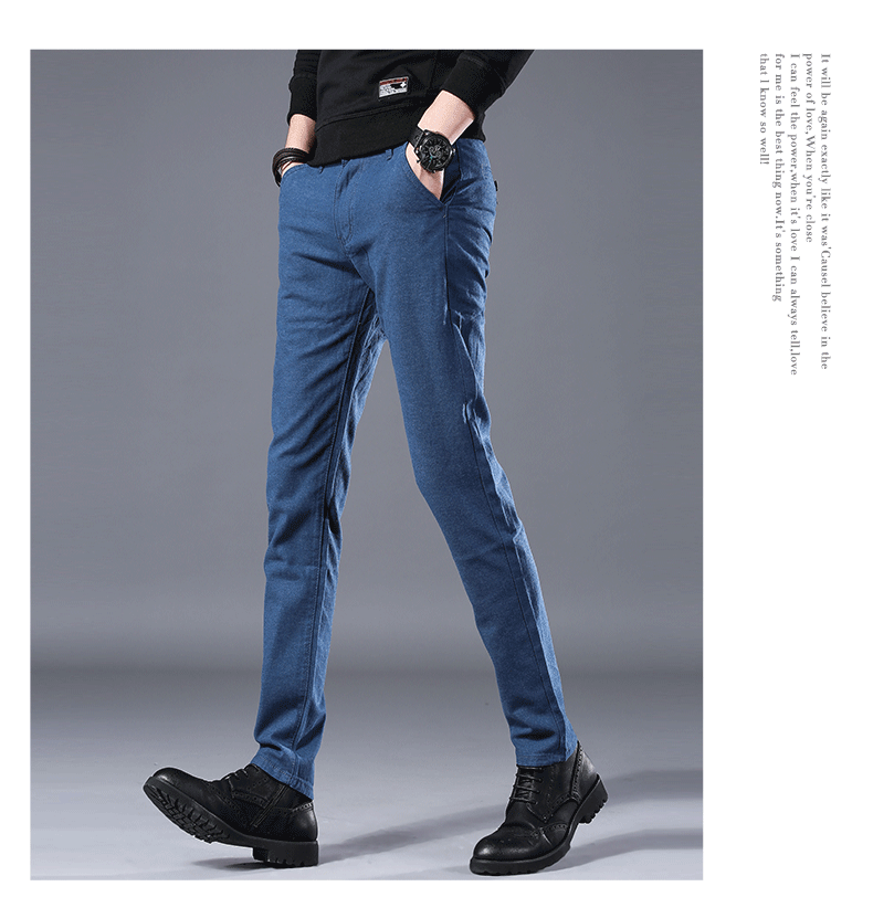 Mùa đông nam cộng với nhung dày quần thường nam cộng với quần cotton ấm quần dày thẳng thẳng dụng cụ màu đen trong thắt lưng thủy triều quần nam ống rộng