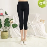 Летние трикотажные шелковые штаны, приталенные леггинсы для отдыха