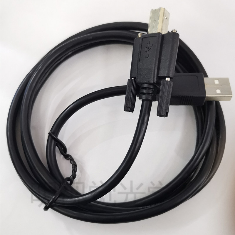 usb2 0 industrial camera special connecting line with screw fixed data line revolution printing B public square connector-Taobao