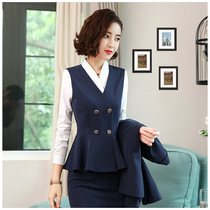 Beauty industry beautician work clothes autumn and winter professional clothes temperament goddess Fan fashion stewardess uniform professional suit suit suit