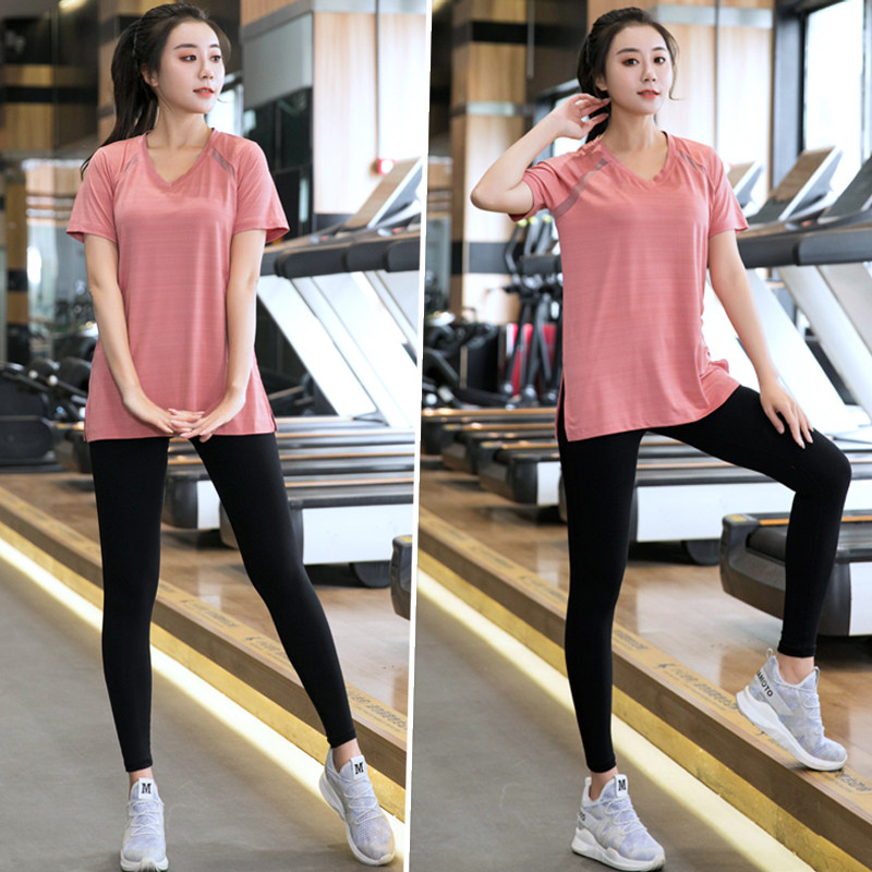 Fat Mm Summer Yoga Suit Running Suit Woman 200 Catty Plus Fat Increase Yard Fitness Room Morning Running Sports Speed Dry Clothing