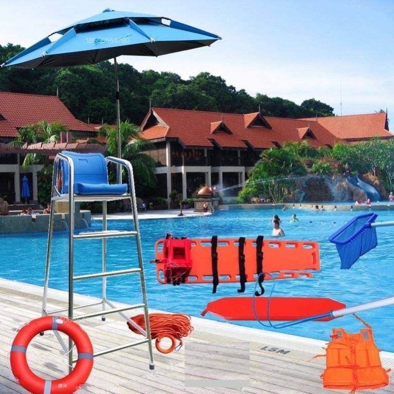 Swimming Pool Lifesaving Chair Stainless Steel Lookout Desk Swimming Pool Observation Desk Lifeguard Chairs Large Swimming Pool Equipment