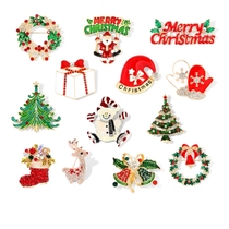 Christmas Brooch Cashmere Large Clothing Brooch Snowman Elk Deer Christmas Badges Christmas Badges Clothing Buttons Pins in suits Chest Needles Women Senior