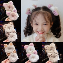 Leather Fascia Women Zou High Face Value Furry Hair Circles Girl Hair Circles Sweet And Cute Leather Jacket Womens Head Rope Fur Winters