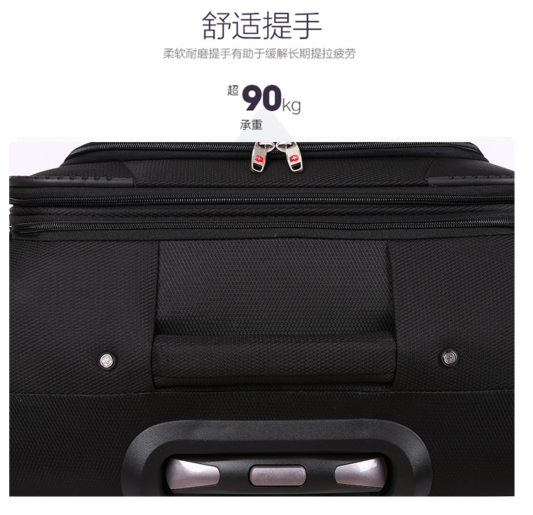 Chính hãng Swiss Army dao xe đẩy trường hợp chống cháy nổ dây kéo lên máy bay vali hộp dao trường hợp xe đẩy hộp Oxford vải lên máy bay vali supreme