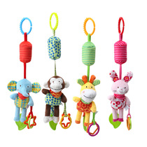 Newborn baby cart hang pin 0 - 3 - 6 months baby bed plush ringing bell to appease the hanging of 1 year old toy