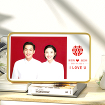 Wash photos to make photo frames Wedding registration photo frames Crystal table 12 inch six 6 inch ID photos hanging on the wall simple