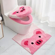 Toilet suit Three sets Home Lovely Four Seasons Universal style net red ins Wind sat cushion cover Two Winter