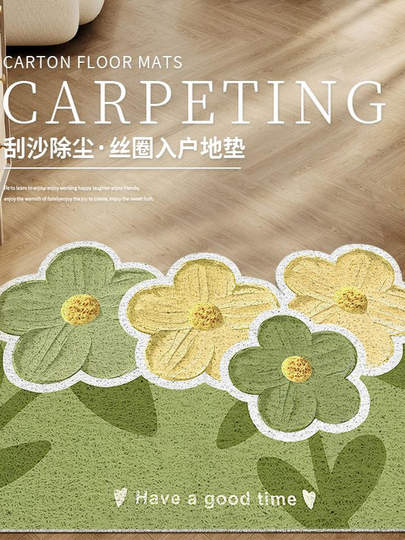 Entrance door mats, entrance floor mats, wire rings, dirt-resistant, soil-resistant, anti-slip door mats, can be cut into the doorway carpet for home use