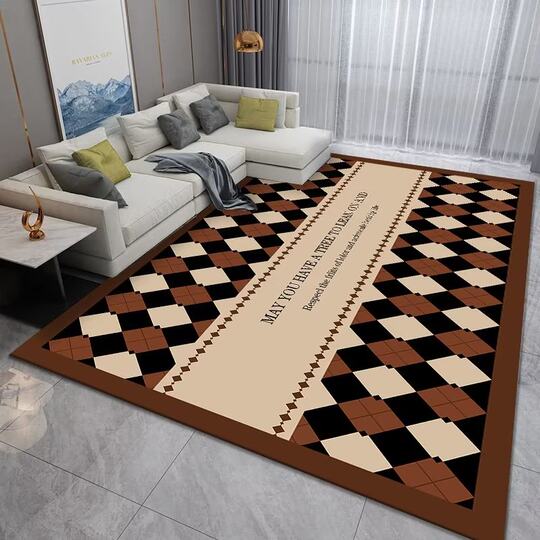 Carpet, living room, coffee table, home, light luxury, large area, full floor mat, bedroom, high-end bedside carpet, room carpet