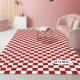 Checkerboard carpet bedroom living room modern minimalist Nordic ins style room bedside coffee table sofa plaid carpet